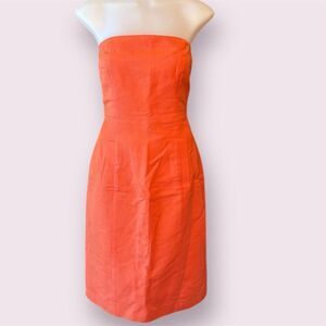 J. CREW Y2K Summer '04 Linen Strapless Summer Party Dress